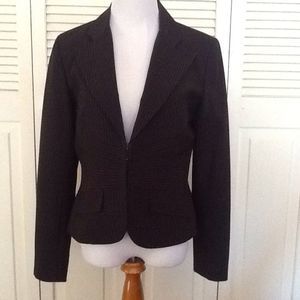 Women's Black Pen Striped  Suit Jacket